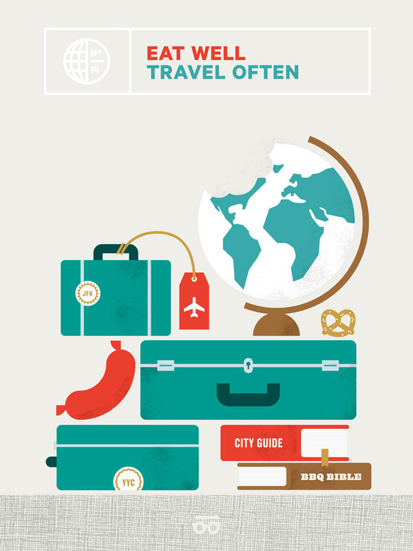Eat Well, Travel Often #illustration