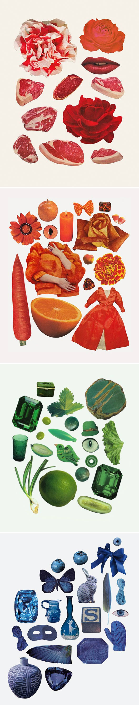 Beth Hoeckel - Collage #objects #paraphernalia #items #sets #illustration #art #collage #colour #deconstructed
