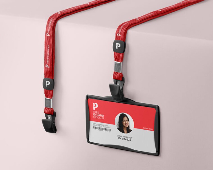 Free Landscape ID Card Mockup PSD, Smashmockup