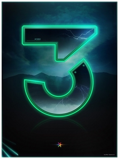 Tron Legacy countdown on the Behance Network #numbers #movies #posters