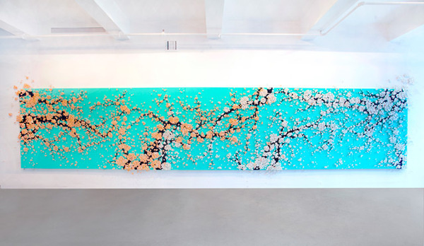 Murals Created with Thousands of Buttons, Pins and Beads by Ran Hwang #installation