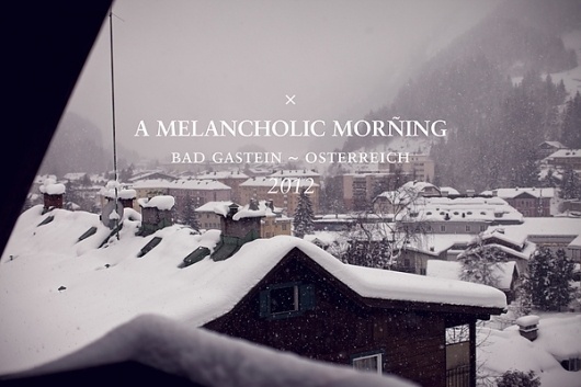 A Melancholic Morning on the Behance Network #photograph #typography