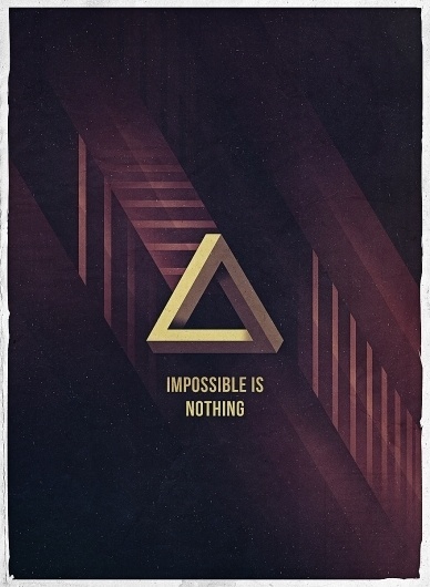 Impossible Is Nothing - Posters - Creattica #michael #schmid #poster #typography