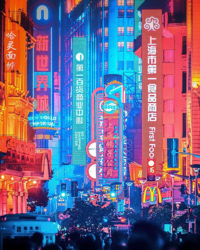 Neon, Moody and Cinematic Nightscapes of Shanghai and Beyond by Victor Chiang