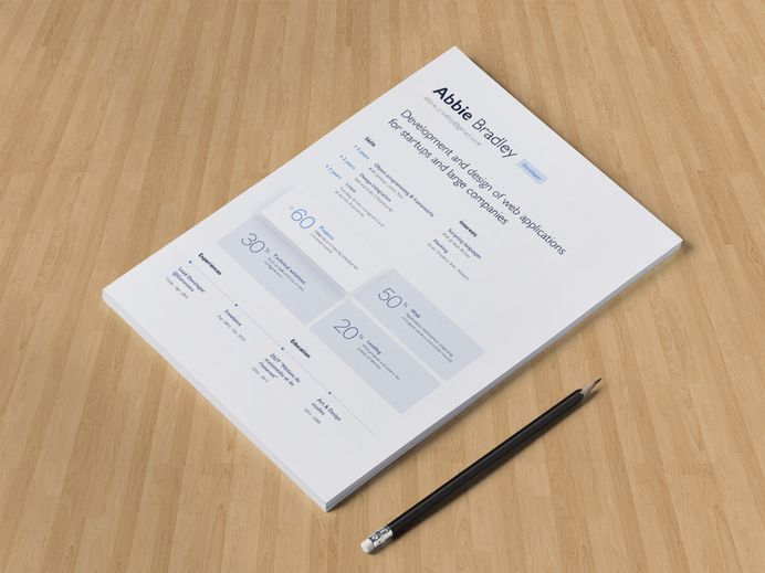 Free Minimal Resume Template for Sketch with Elegant Design