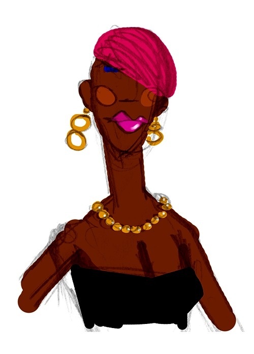 Paula #paula #woman #man #sex #jewellery #rouge #drawing #pencil #pink #purple #black dress #character