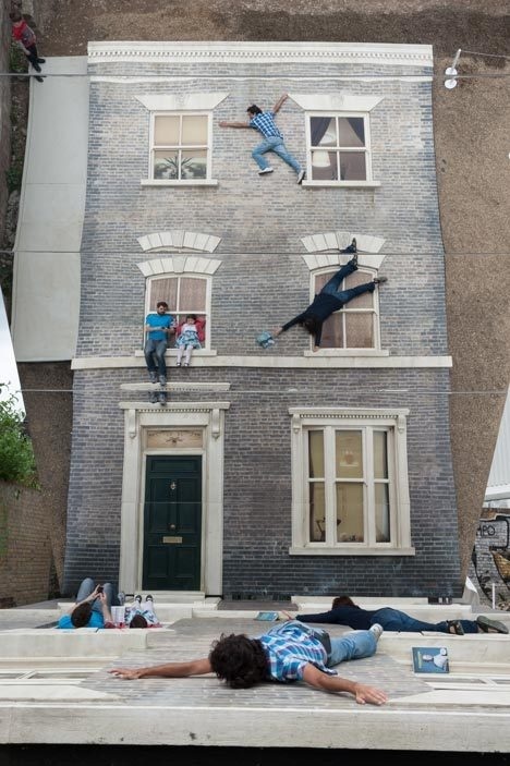 Dalston House by Leandro Erlich #mirror #gravity #building #wall