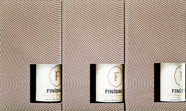 Uncoated unbleached corrugated card packaging with sticker detail designed by Savvy for premium craft beer label Finísima #nj