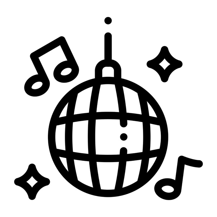 See more icon inspiration related to disco, club, birthday and party, love and romance, mirror ball, disco ball, dance and party on Flaticon.