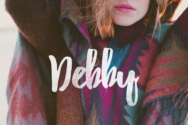 Debby : Free Hand-drawn Brush Font