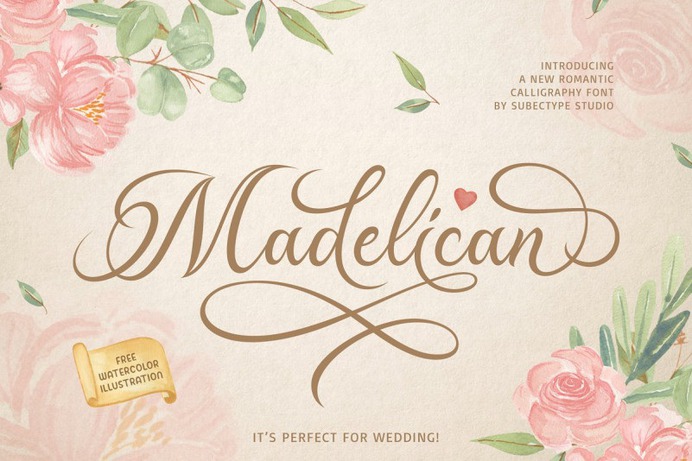 Madelican Font - Free Script Calligraphy Typeface