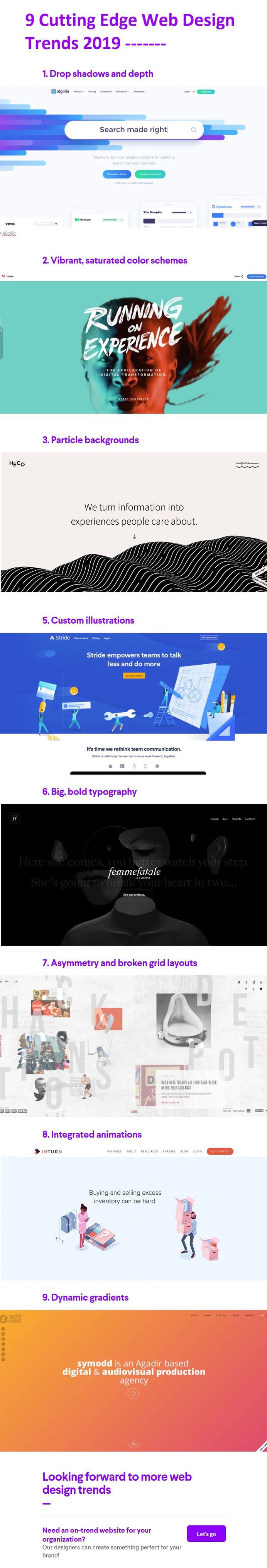 Discover the latest #web_designing trends, techniques that will define #website_design_Kenya in 2019 — and beyond. With UX & web designs constantly evolving, our #web_designers review the top trends we expect to see in 2019. Stay up to date with the newest #web_design_trends in Kenya. Find out what #cool_website features you should use to make cutting edge #websites_in_Kenya.