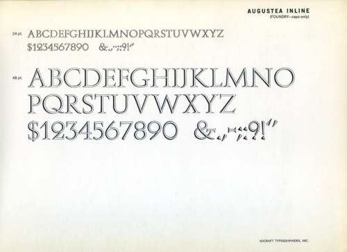 Daily Type Specimen | Augustea Inline is the inline version of Aldo... #typography