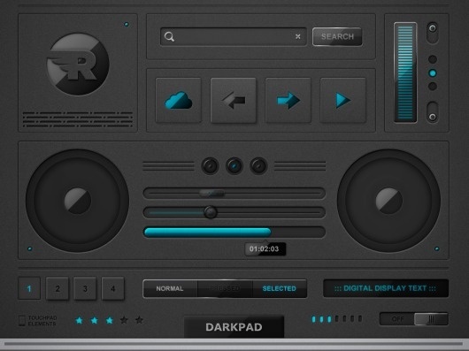 Dribbble - darkpad-dribbble.png by RepixDesign #dark #interface
