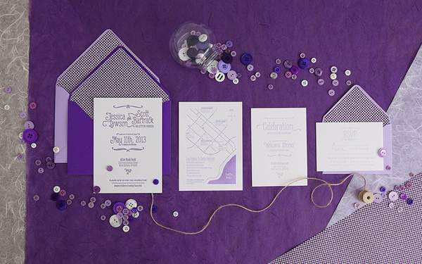 Purple wedding #invite #print #wedding