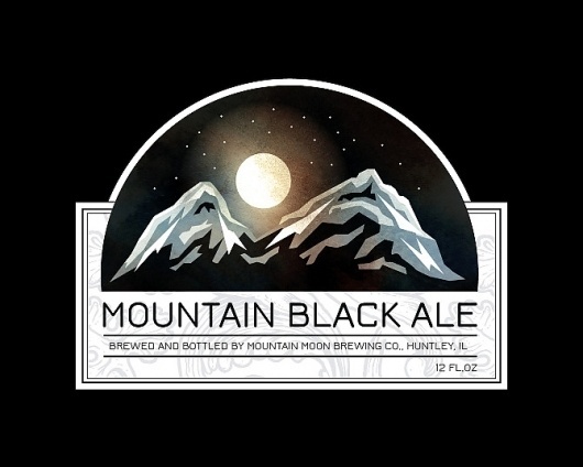 Solo 71 | The art of Dave Behm #beer #vector #packaging #black #label #mountains #moon
