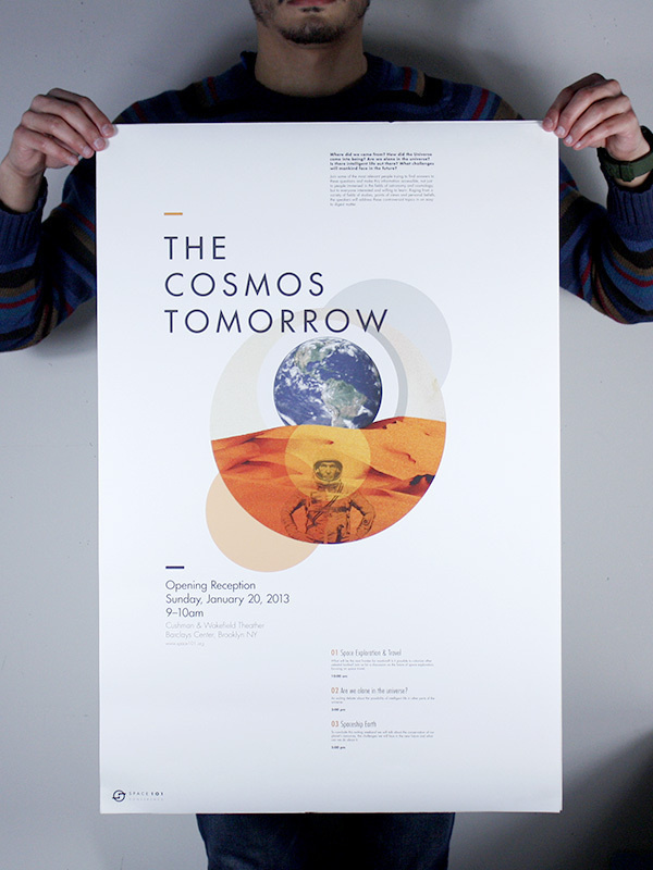 Space 101 Conference on Behance #print #cosmos #poster #tomorrow #typography