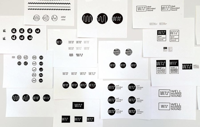 Well Rounded Sound #logo #circle #soundwave #sketches #process
