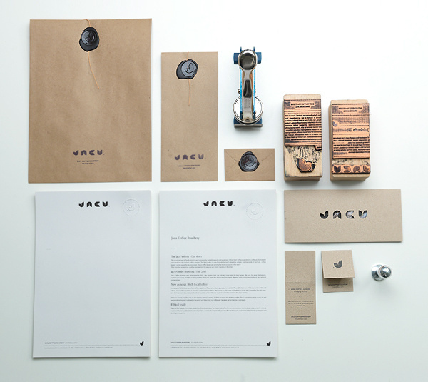 Jacu Coffee Cafe Branding #cafe #kraft #vintage #branding