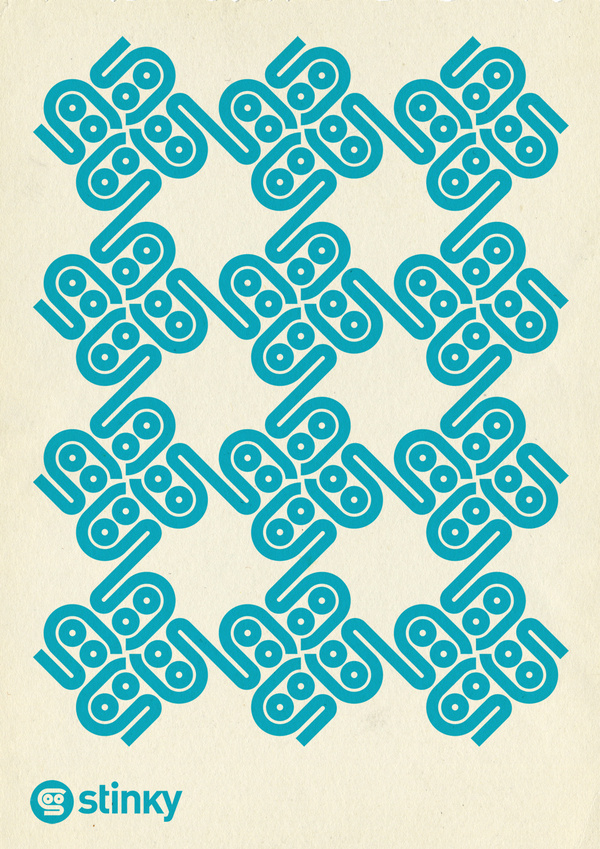 Stinky socks Identity on Behance #pattern #logo #identity #tile #blue