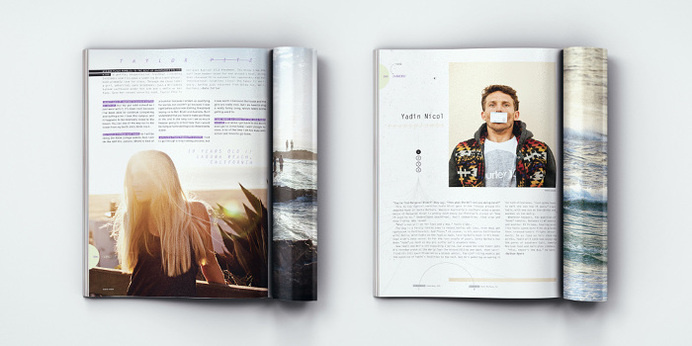 Surfing Magazine Editorial 2012 - Joy Stain #surf #surfing #print #layout #editorial #magazine #typography