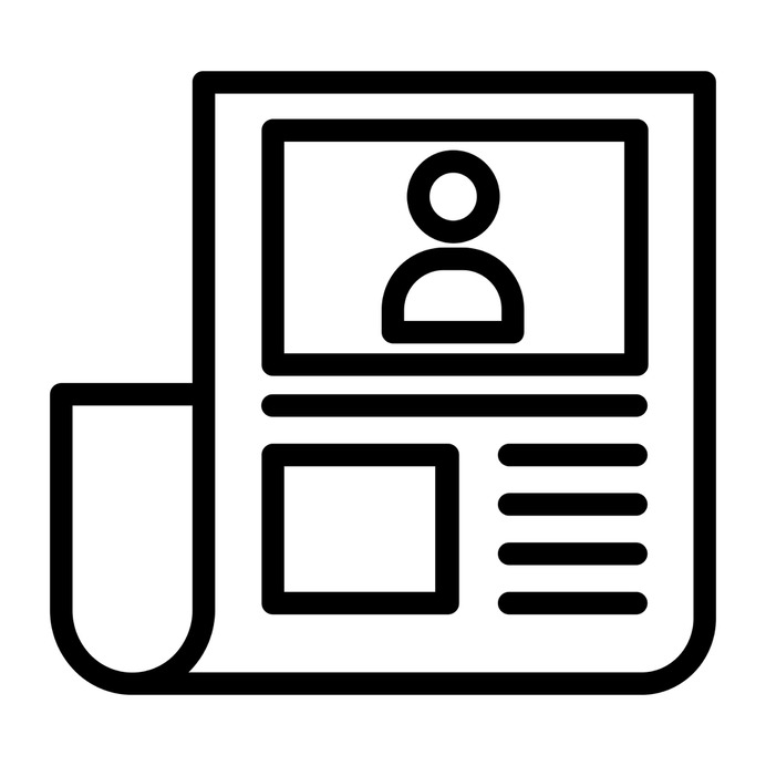 See more icon inspiration related to news, journal, files and folders, news report, newspaper, communications and interface on Flaticon.