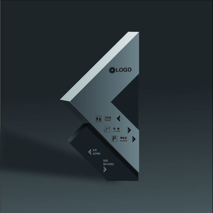 Wayfinding | Signage | Sign | Design | 创意三角形导视牌
