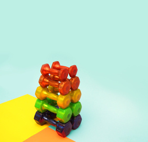 #photo #weights #photography #fitness #color #bright #hot #physical #gym #crunch #crunch fitness #layout #still life #design #editorial #lif