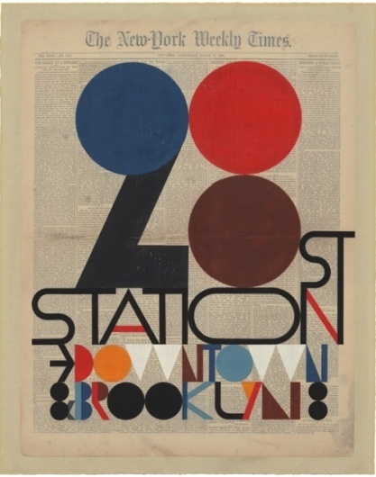 Juxtapoz Magazine - Evan Hecox #collage #paper #geometric #typography