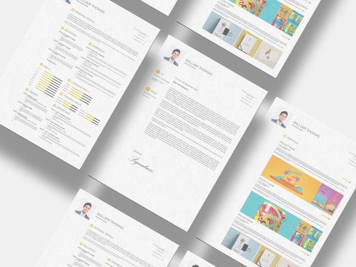 Free CV Resume Set Template for Any Job Opportunity
