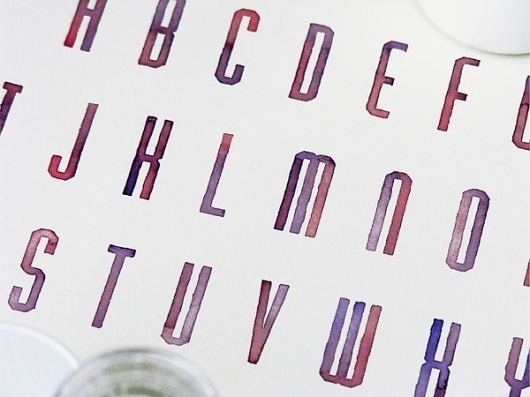 Watercolor Typography on the AIGA Member Gallery