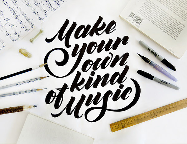 From my desk on Behance #lettering #handmade #black