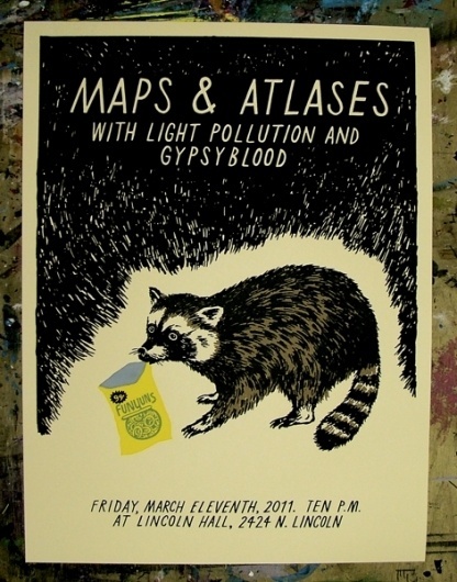 GigPosters.com - Maps & Atlases - Light Pollution - Gypsyblood #design #screenprint #illustration #poster #badass
