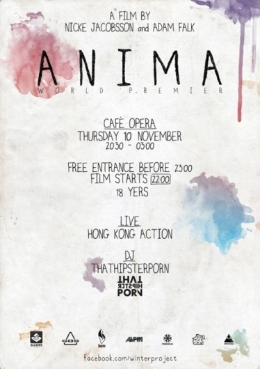 Poster inspiration example #9: ANIMA Poster poster
