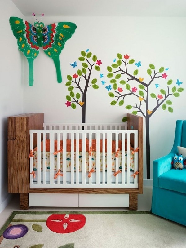 Bohemian art apartment nursery #interior #painting #art #kids #apartment #room