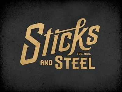 Dribbble - Sticksteel Cut by Richie Stewart #cut #sticksteel #stewart #identity #logo #richie #typography
