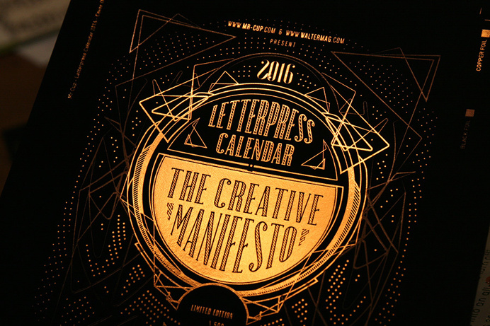 letterpress, gold, manifesto, creative, mr cup, design