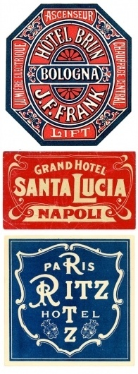 UPPERCASE - journal - Type Tuesday: LuggageÂ Labels #design #vintage #label