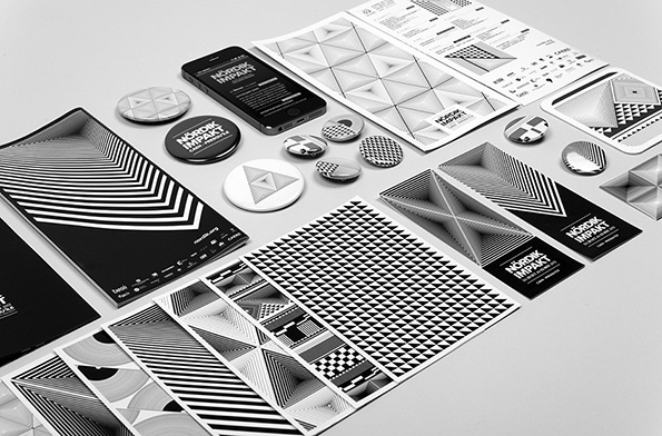 Graphic Design: French studio Murmure's amazing geometric festival identity #white #nordic #black #murmure #and