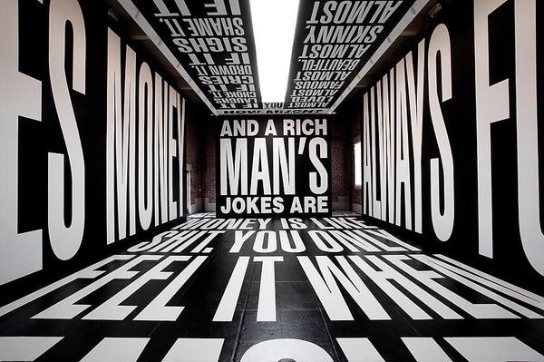 Barbara Kruger – Typographic Installation | BizarreBeyondBelief #typography
