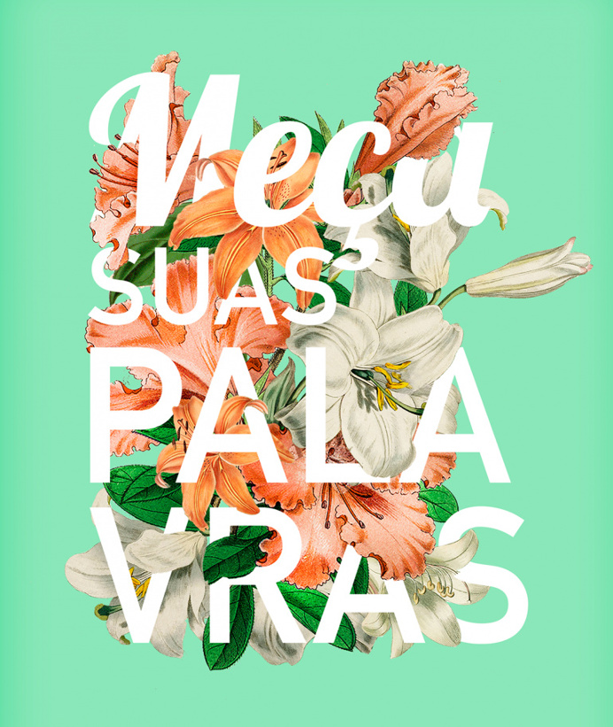 Typography Flower by Carolina Lima