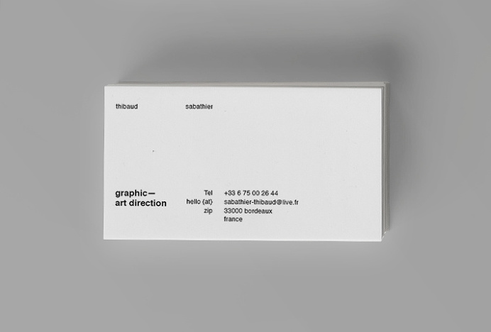 Less But Better by Thibaud Sabathier #business card #print design #branding