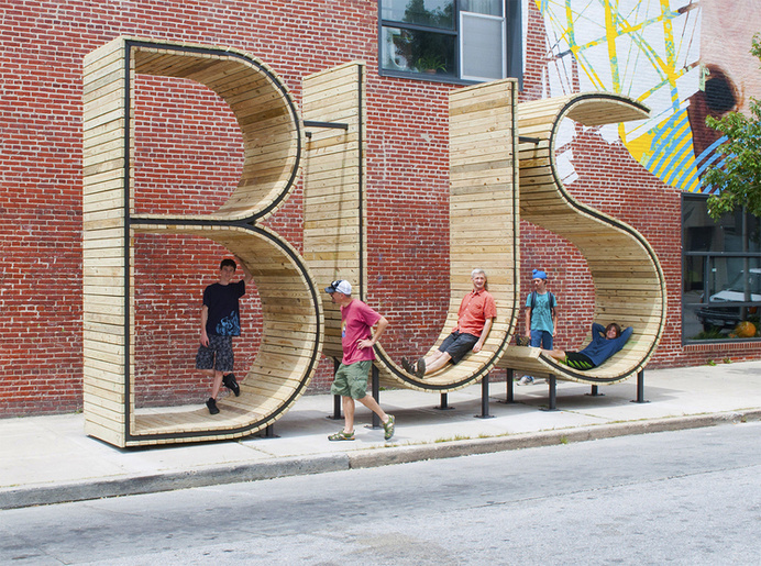 mmmm...'s new Baltimore bus stop sculpture. #nn