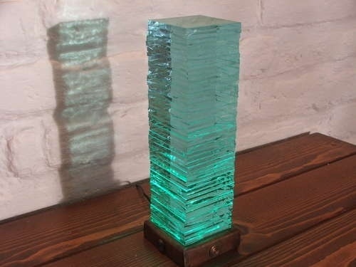 Stacked Glass LED Light #glass #lamp