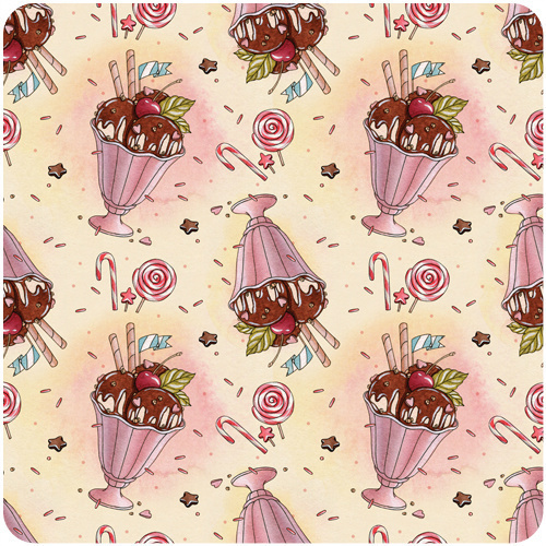 holiday patterns on Behance #illustration #pattern #icecreame