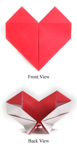 How to make an origami heart with a stand II (http://www.origami-make.org/howto-origami-heart.php)