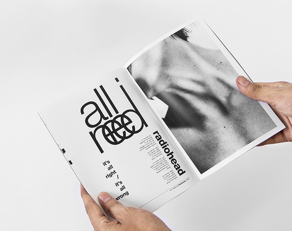 IntrospectiveÂ by Cristian ValverdeÂ http://bit.ly/Lsyrf5 #radiohead #fanzine #music #minimalism #grid #lyric #photography #portrait #minimal #behance #neck #modernism #type #helvetica #bauhaus #cristianvalverde #magazine #typography