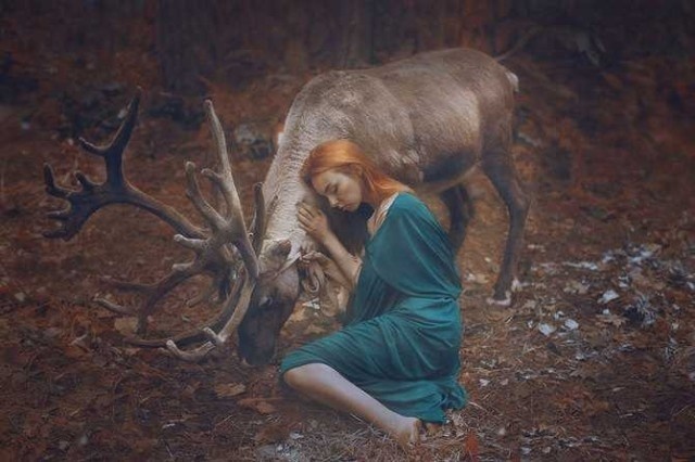 Portraits With Real Animals by Katerina Plotnikova #inspiration #photography #portrait