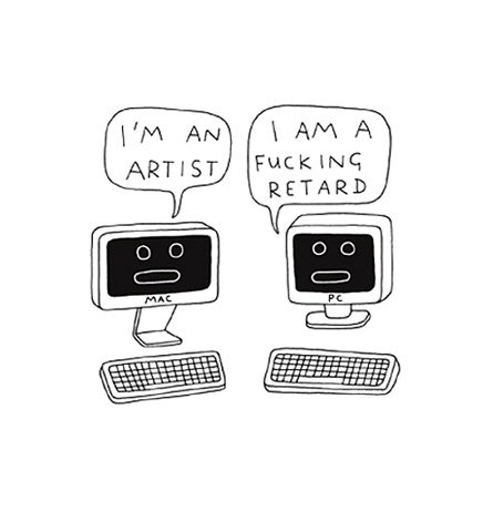 FFFFOUND! | Ian Stevenson  this isn't happiness.™ #computer #apple #artist #drawing #mac