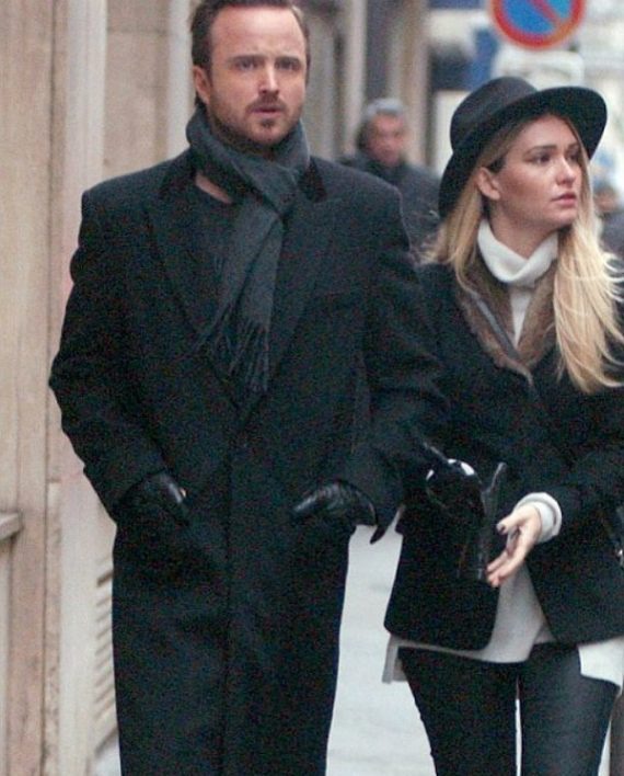 Aaron Paul Paris Stylish Wool Trench Coat
